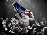 Sylvester Stallone in "Rocky IV" by Dave Friedman